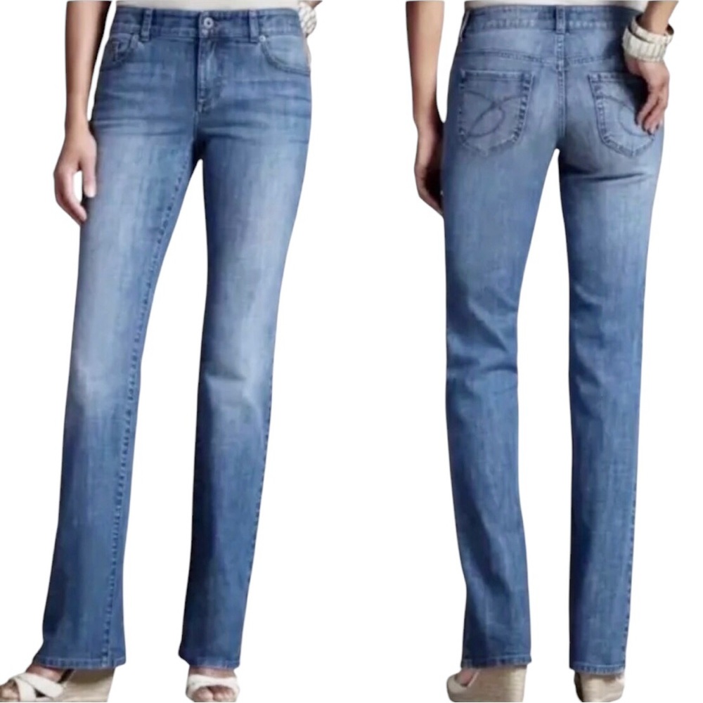 Chico's Platinum Denim The Ultimate Fit Slim Leg Jeans Size 6